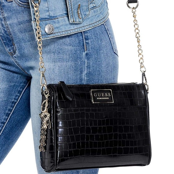 Guess Marabella Black & Gold cross body bag